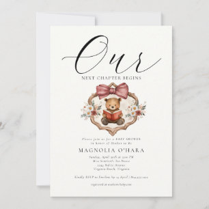 Invitación Comienza un Nuevo Capítulo Cuento Floral Baby Show