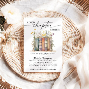 Invitación Comienza un nuevo capítulo, ducha de novia en un l