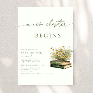 Invitación Comienza un nuevo capítulo, ducha de novia en un l