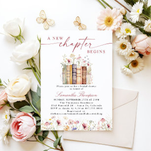Invitación Comienza un nuevo capítulo, ducha de novia en un l