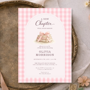 Invitación Comienza un Nuevo Capítulo Fiesta de Bebé de Gingh