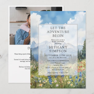 Invitación Comienzo de Aventura Código QR Foto de Montaña Bab