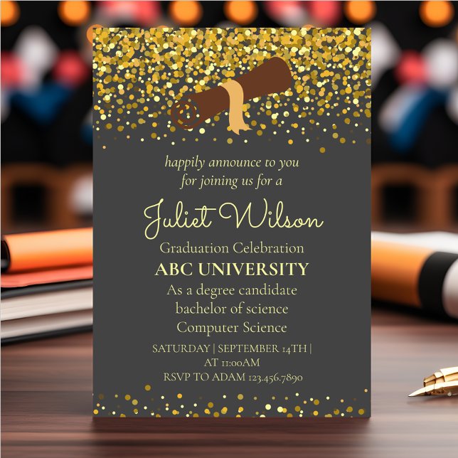 Invitación Comienzo de la graduación universitaria en la escu (Subido por el creador)