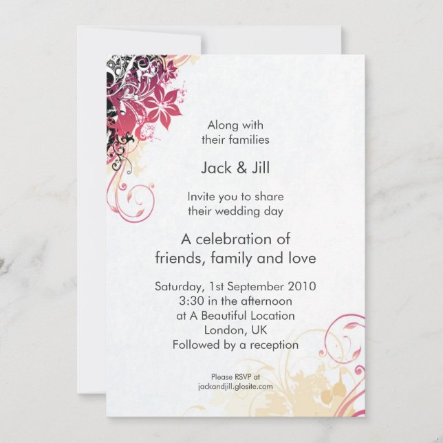 Invitación Comienzo ráfaga 5x7 (Anverso)