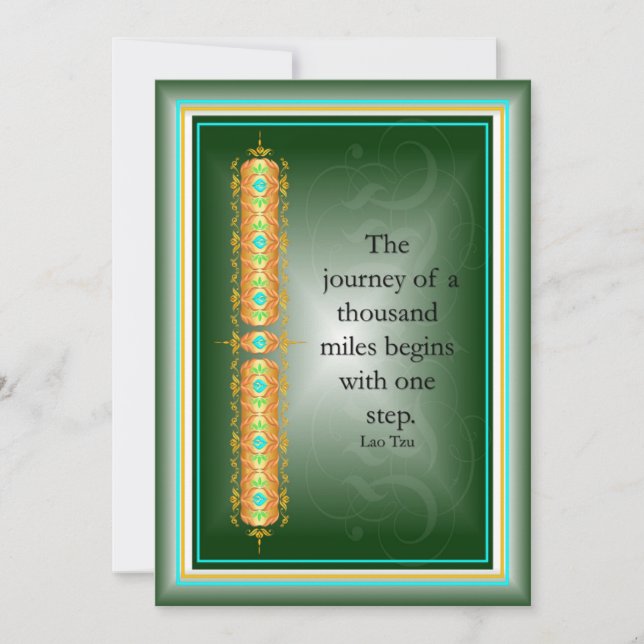 Invitación comillas inspiradoras en un diseño decorativo eleg (Anverso)