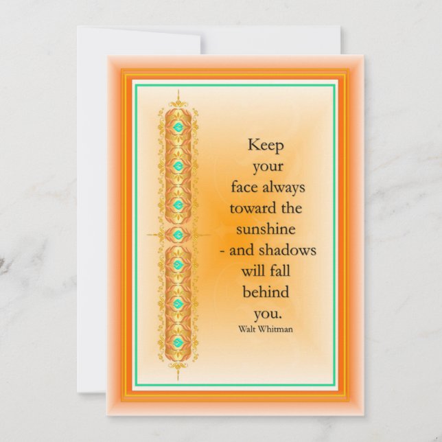 Invitación comillas inspiradoras en un diseño decorativo eleg (Anverso)