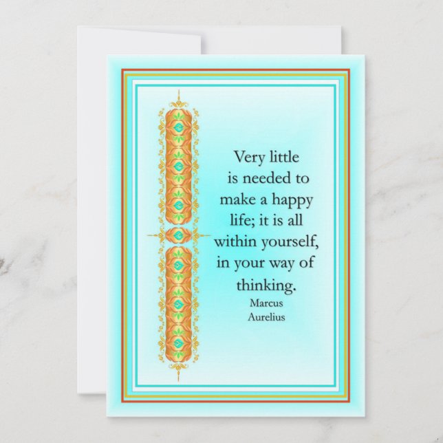 Invitación comillas inspiradoras en un diseño decorativo eleg (Anverso)