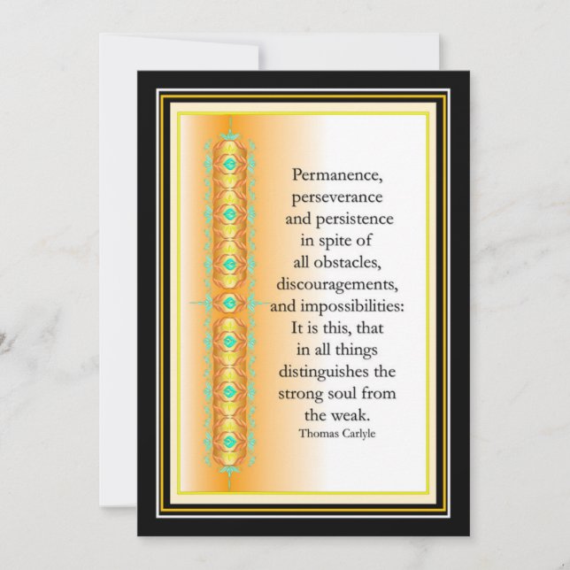 Invitación comillas inspiradoras en un diseño decorativo eleg (Anverso)