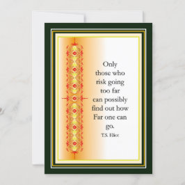 Invitación comillas inspiradoras en un diseño decorativo eleg