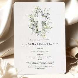 Invitación Communion Invitation Greenery