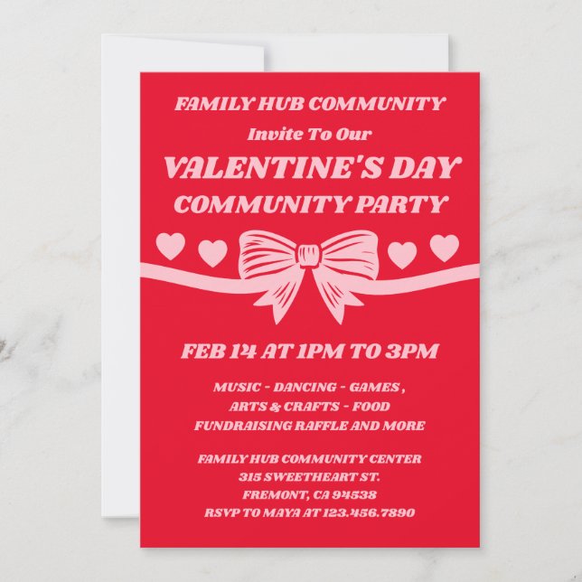 Invitación Community Valentine’s Day Event (Anverso)