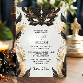 Invitación Como código de vestir Prom Disfraces Masquerade Ba