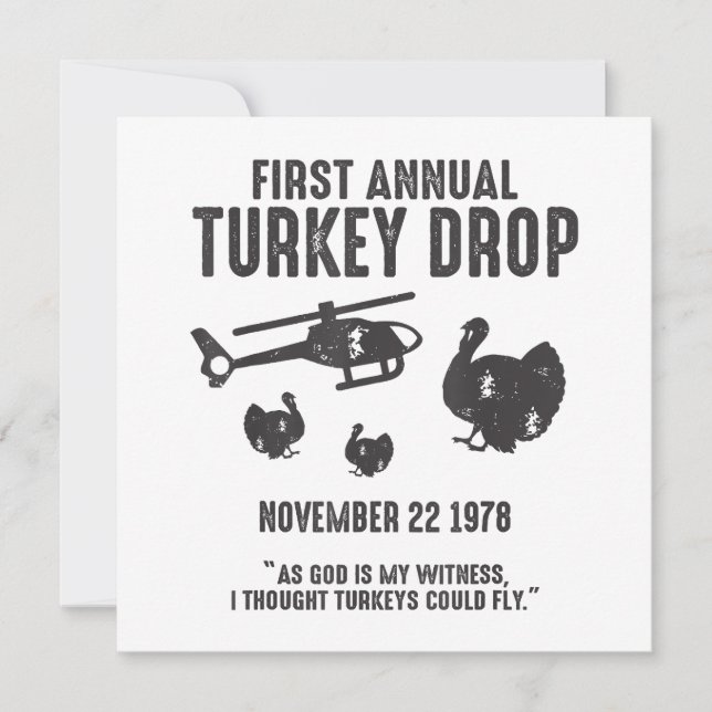 Invitación Como Dios Es Mi Testigo Pensé Que Los Pavos Podían (Anverso)