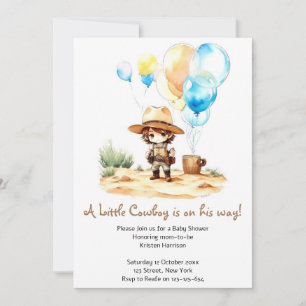 Invitación Cómo divertirse: Cowboy Wild West Baby Shower