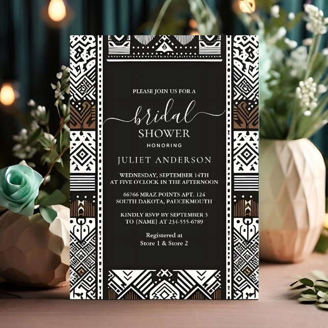 Invitación Como ducha de novia tradicional africana marrón ni (Subido por el creador)