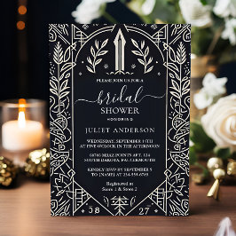 Invitación Como Ducha Nórdica Celta Medieval Scroll Bridal
