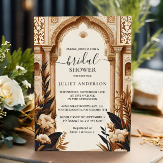 Invitación Como Fiesta Rústica Rústica Negrita Ducha Bridal E