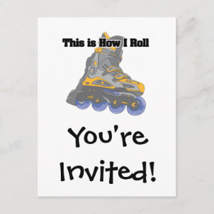 Invitación Cómo hacer rodar (Roller Blades/Inline Skates)