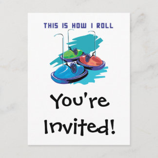 Invitación Cómo hago rodar (coches Parachoques)