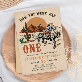 Invitación Cómo Occidente era un bovino occidental Cumpleaños