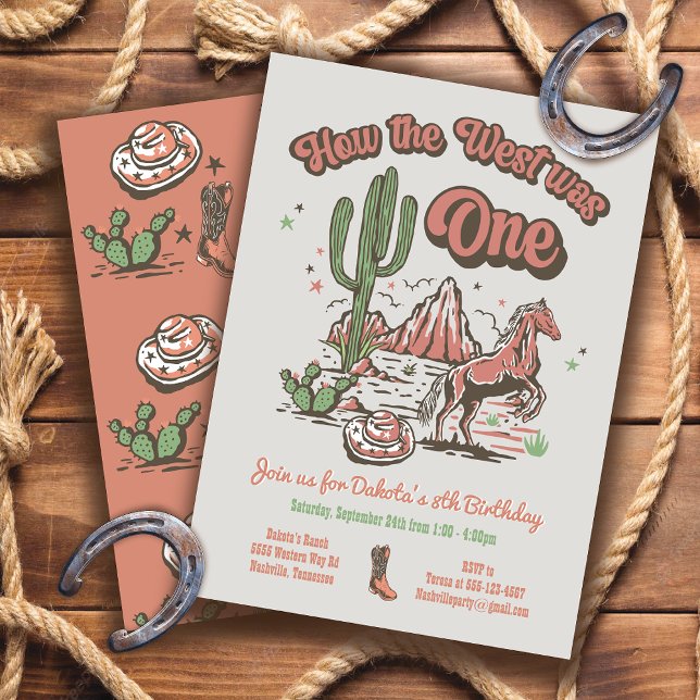 Invitación Cómo Occidente era un cumpleaños de un vaquero (Subido por el creador)