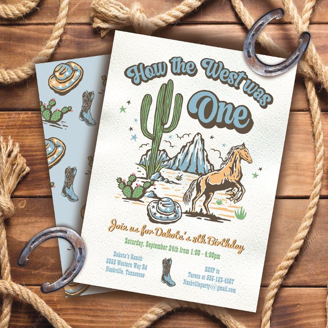 Invitación Cómo Occidente era un niño de cumpleaños de un vaq (Subido por el creador)