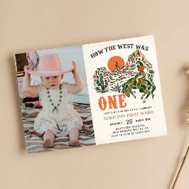 Invitación Cómo Occidente era una foto de cumpleaños de un va