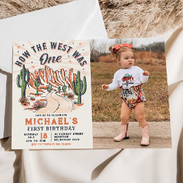 Invitación Cómo Oeste Era Una Foto De Cumpleaños De Un Vaquer