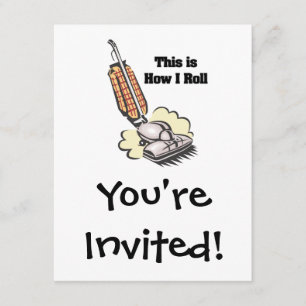 Invitación Cómo Rueda (Aspiradora)