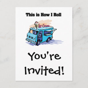 Invitación Cómo Rueda (Camión de Helados)