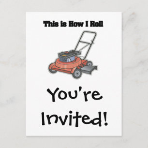 Invitación Cómo Rueda (Cortadora de Césped)