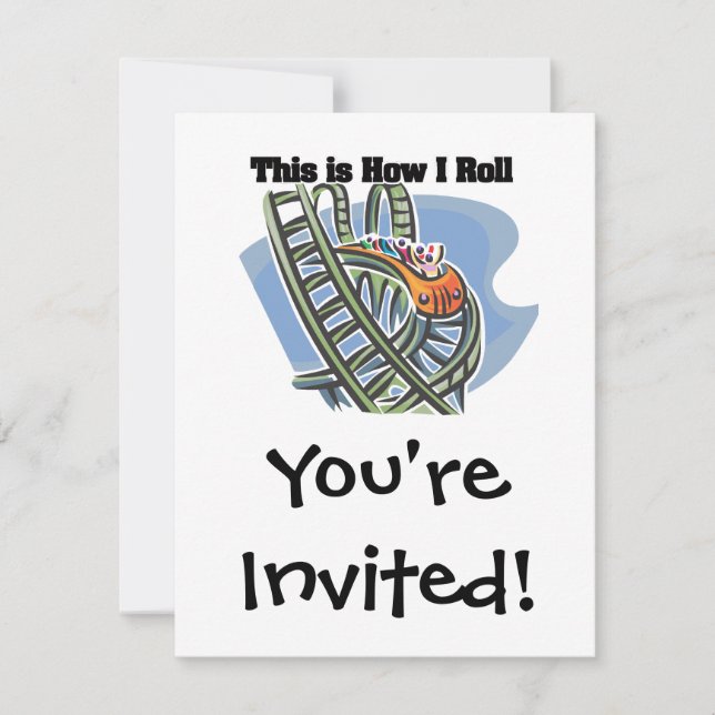 Invitación Cómo Rueda (Montaña Rusa) (Anverso)