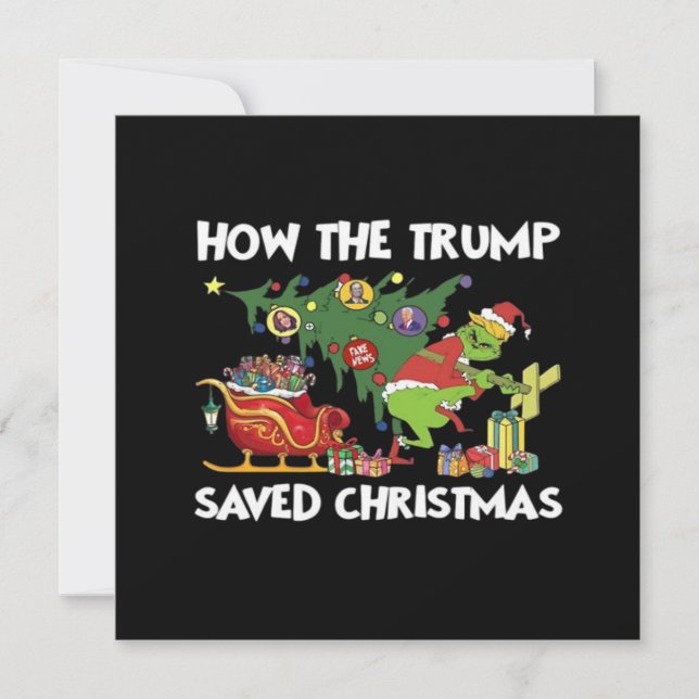 Invitación Cómo salvó Trump a los Navidades (Anverso)