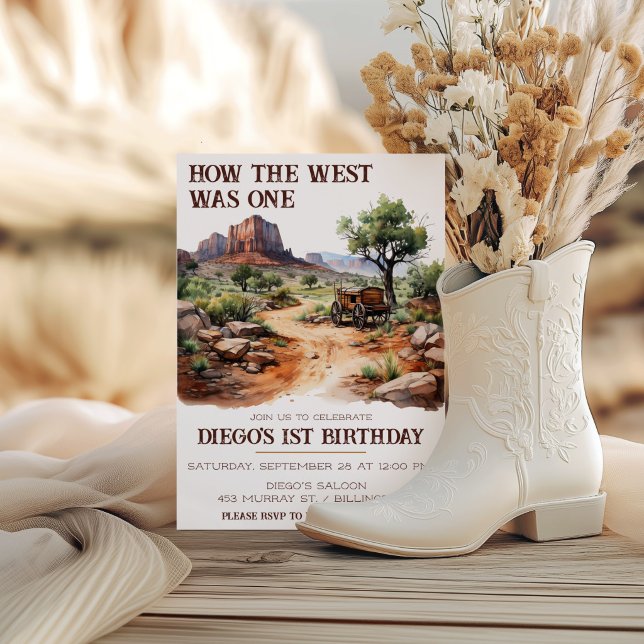 Invitación Cómo se unió el Oeste! Cumpleaños temático de vaqu (Subido por el creador)