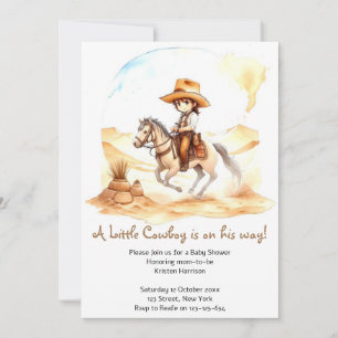 Invitación Cómo ser feliz: Cowboy Baby Shower