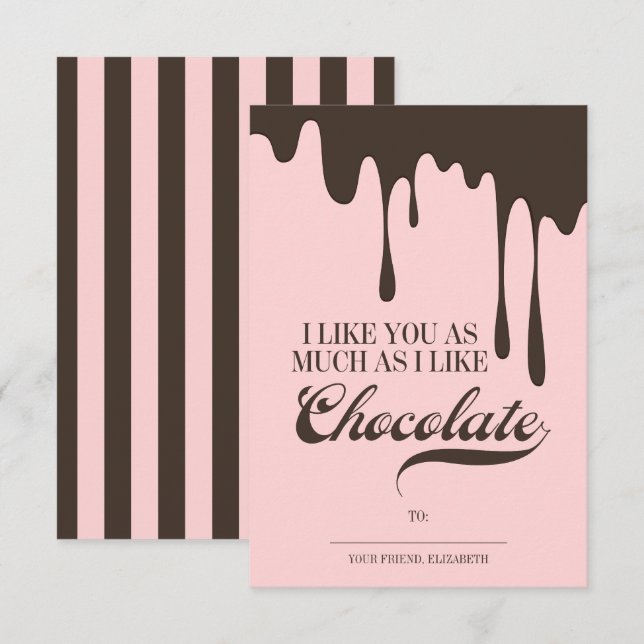 Invitación Como tú y los niños de chocolate San Valentín (Anverso / Reverso)