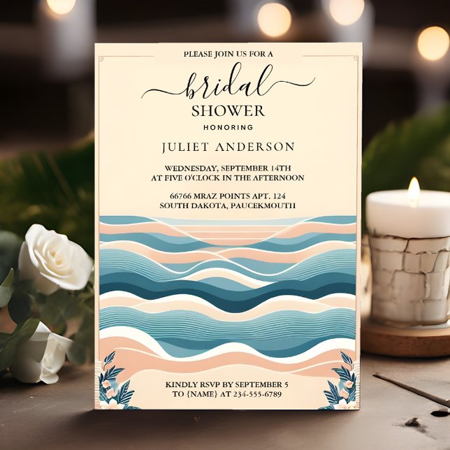 Invitación Como veraniega Ocean Sea Beach Blue Water Briower (Subido por el creador)