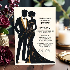 Invitación Como Vestidos Hombres Tuxedo Adulto Negrita Boda d