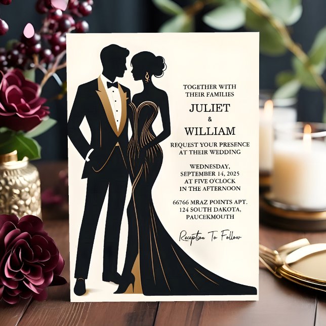 Invitación Como Vestidos Hombres Tuxedo Adulto Negrita Boda d (Subido por el creador)