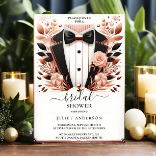 Invitación Como Vestidos Hombres Tuxedo Negra Agujero Bridal