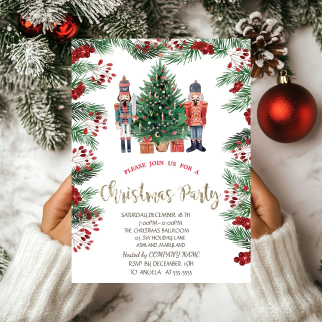 Invitación Compañía de cascanueces de bayas de acebo Navidad  (Subido por el creador)