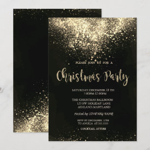 Invitación Compañía de Confeti de Oro con Estilo Fiesta de Na