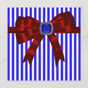 Invitación Compañía de Raya Blanca Azul Picnic Barbacoa