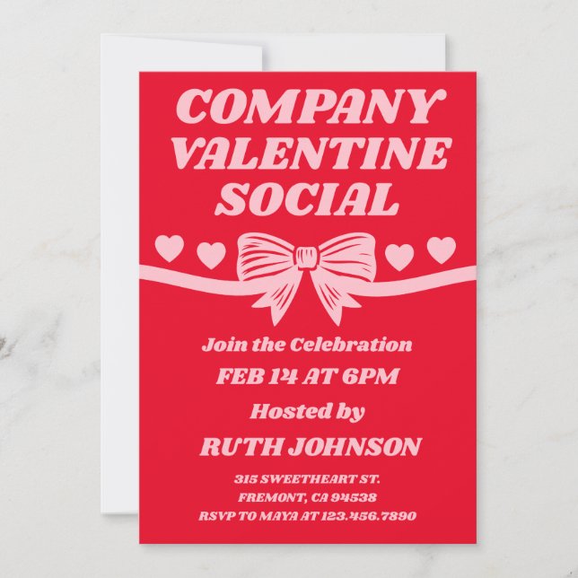 Invitación Compañía Social de San Valentín (Anverso)