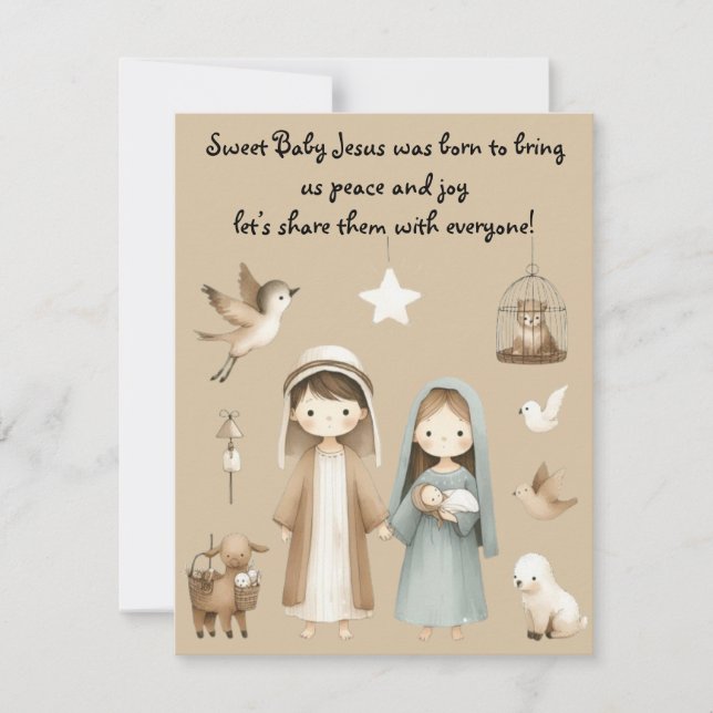 Invitación ¡Comparte el Amor esta Navidad! Saludo Religioso (Anverso)