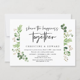 Invitación Comparte la felicidad juntos, Huida de boda