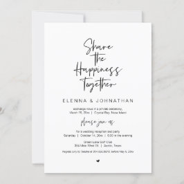 Invitación Comparte la felicidad, Negro, Huida de novios