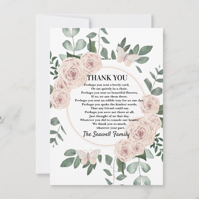 Invitación Compasión por las acuarelas florales (Reverso)