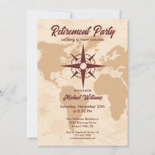Invitación Compass para Fiesta de Jubilación Nuevo