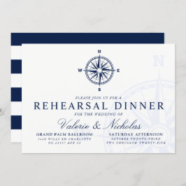 Invitación Compass Rosa Boda Ensayo Cena